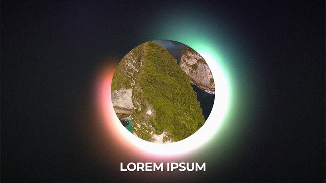 Circle Glowing Light Leaks Horizontal Vertical Slideshow 328