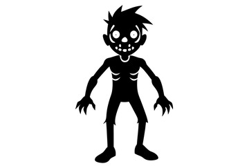 Zombie character illustration. Vector cartoon isolated on white background