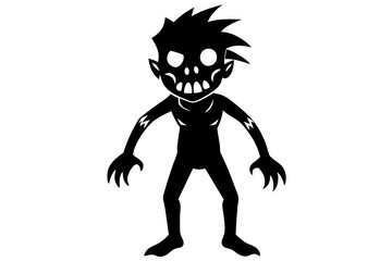 Zombie character illustration. Vector cartoon isolated on white background