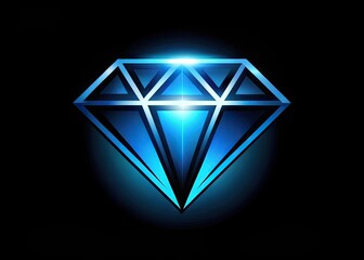 Elegant Blue Diamond Logo Design for Branding, Signage, and Corporate Identity Projects