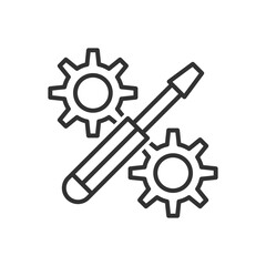 Screwdriver icon - repair tool icon