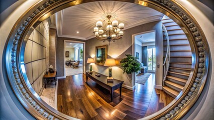 Elegant Entrance Way Mirrors Reflecting Style and Sophistication in a Modern Home Interior Design