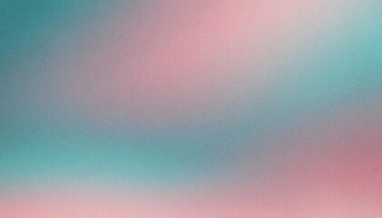 Dusty Rose, Teal Blue color gradient abstract poster header cover design. Smooth wave texture with dynamic grainy gradient effects