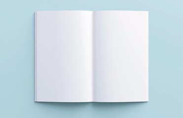 Fototapeta premium Blank White Magazine Mockup on Gray Background: A4 Format Template Ready for Custom Images or Illustrations in 3D Rendering