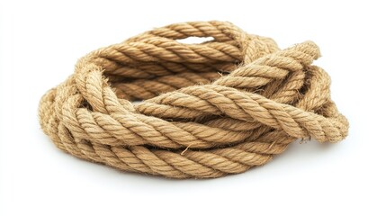 Fototapeta premium Tangled Jute Rope - AI Generated