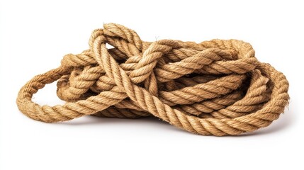 Obraz premium Tangled Jute Rope - AI Generated