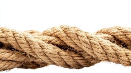 Fototapeta premium Tangled Jute Rope - AI Generated