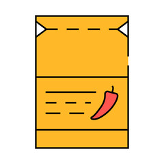 seasoning spice sachet line icon vector. seasoning spice sachet sign. isolated symbol illustration
