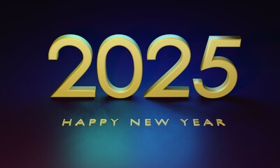 2025, happy new year, christmas, text, 3d