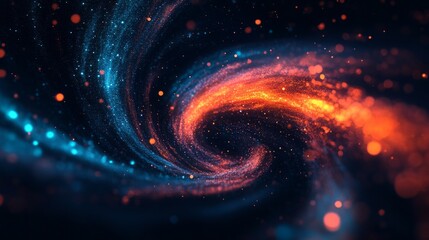 A stunning illustration of luminous data trails in motion, with explosive patterns and a sense of hyper-speed travel, on a dark background