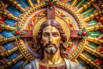 Obraz premium Elegant representation of a religious symbol of Christianity highlighting faith and spiritual devotion