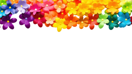 PNG Rainbow flower backgrounds pattern.