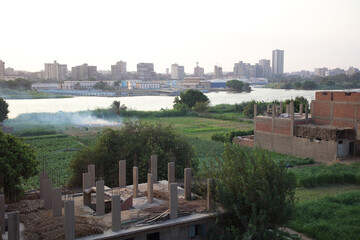 The Nile bank before sunset