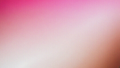 Fototapeta premium grainy gradient background noise texture wide banner header backdrop design copy space Pink, White, Brown. Vibrant grainy banner featuring dynamic grainy textures
