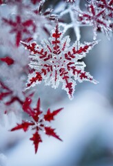 captivating macro intricate snowflakes capturing essence frozen beauty details, ice, crystal, frost, winter, cold, nature, geometry, light, white