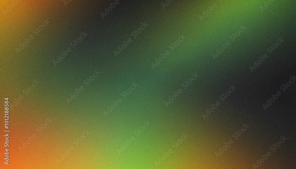 Wall mural green, black, orange color wave backdrop header banner design. dynamic gradient banner with bold gra