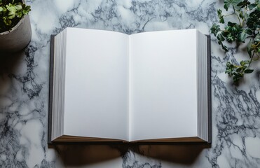 Realistic White Book Mockup on a Gray Background, Featuring a Blank Magazine Cover Template