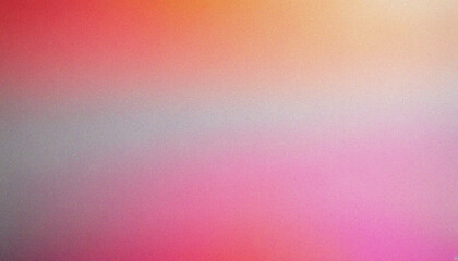 Grey, Pink, Orange, Red glowing gradient background with grain texture wide banner web landing page backdrop design copy space. Retro grainy glow with bold grainy texture waves