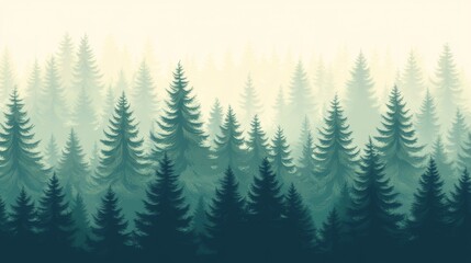 Fototapeta premium A scenic wallpaper featuring a forest with tall fir trees. The background is a simple, vertical design, perfect for a nature-themed backdrop.