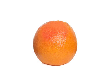 Ripe grapefruit isolated over white background. Copy space. Close up view
