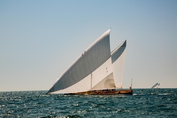 sailing in the sea