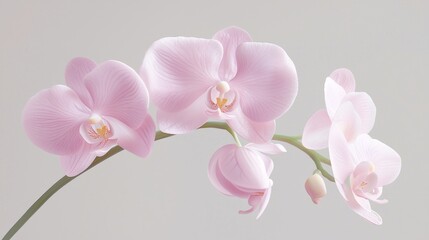 Fototapeta premium Enchanting Macro Lilac Orchid Blossom with Intricate Textures and Soft Sheen - Ultra-Detailed Photorealistic Close-Up Shot