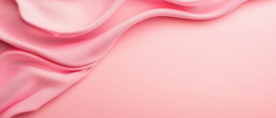 Obraz premium A smooth, elegant pink fabric background, ideal for stylish presentations and creative designs.