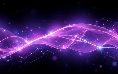 Template for science and technology presentation. Plexus style background.
