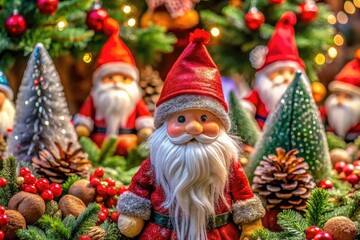 Festive Christmas Gnome Clip Art Collection for Holiday Decorations and Seasonal Crafts Projects
