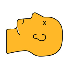 death from allergies line icon vector. death from allergies sign. isolated symbol illustration