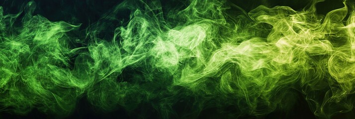 Obraz premium green flames 