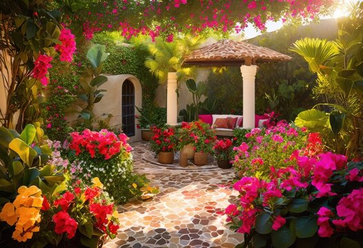 transformative outdoor spaces featuring vibrant plant arrangements lush greenery ultimate garden aesthetics, plants, landscape, flowers, trees, shrubs