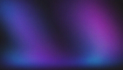 Purple, Blue, Black Grainy gradient noise texture banner abstract background. Bold gradient header featuring elegant grainy texture effects