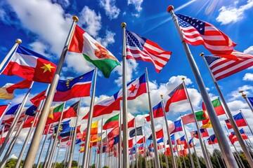 Flags of the World Featuring Red, White, and Blue Colors: National Symbols and Identity Representation