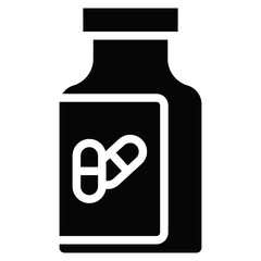 Obraz premium Pills Bottle Vector Icons