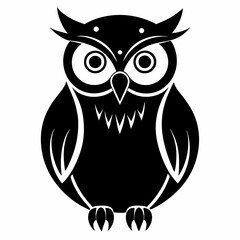 owl on white background