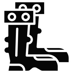 Fototapeta premium Wild Boots Vector Icons