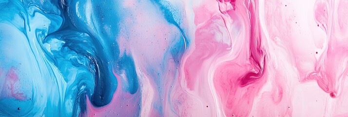 pink and blue paint swirl 