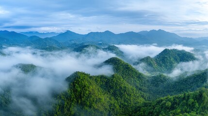 Obraz premium Misty Mountain Landscape