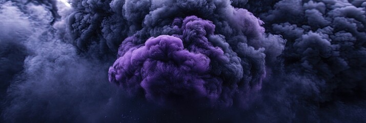 purple powder and black smoke