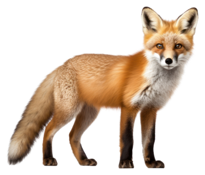 PNG Standing wild fox wildlife animal mammal.