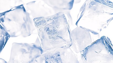 ice texture on white background center left hole