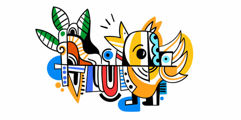 Doodle Graffiti Monster