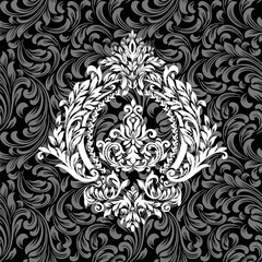 Damask Graphic Ornament Floral Design