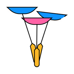 balancing plates line icon vector. balancing plates sign. isolated symbol illustration