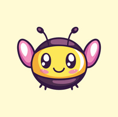 Obraz premium Cute bee cartoon mascot illustration