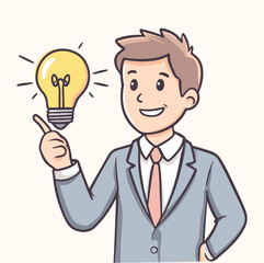 A man with idea concept illustration