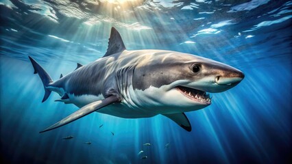 Fototapeta premium High-Quality Great White Shark Clipart for Educational and Creative Projects in Various Styles