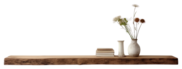 PNG Wooden board shelf plant architecture.