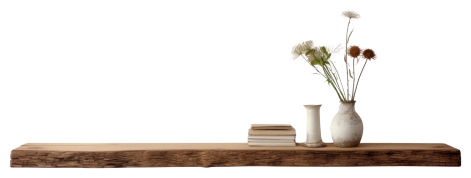 PNG Wooden board shelf plant architecture.